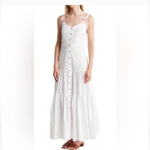 NWT VERONICA BEARD WINDANSEA OFF WHITE MAXI SUMMER  LONG DRESS SZ M $498